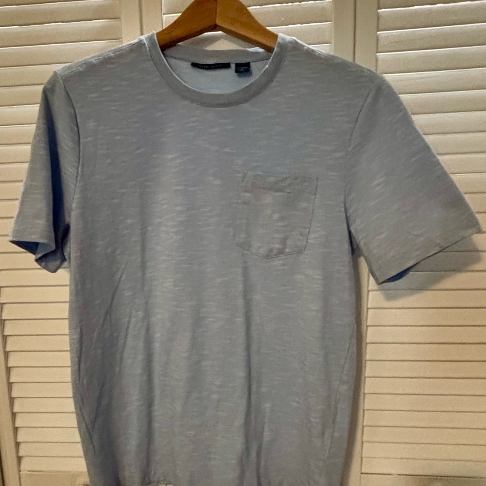 Perry Ellis Light Blue Short Sleeve Tee pocket worn once, great condition Medium
